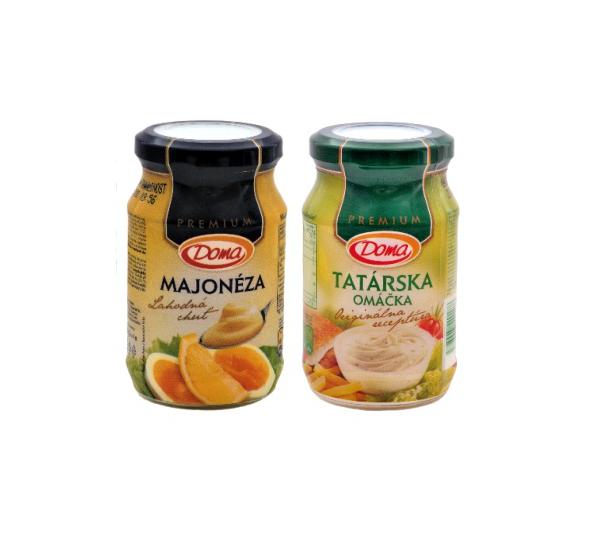Ochutená majonéza a Tatárska omáčka Doma Premium